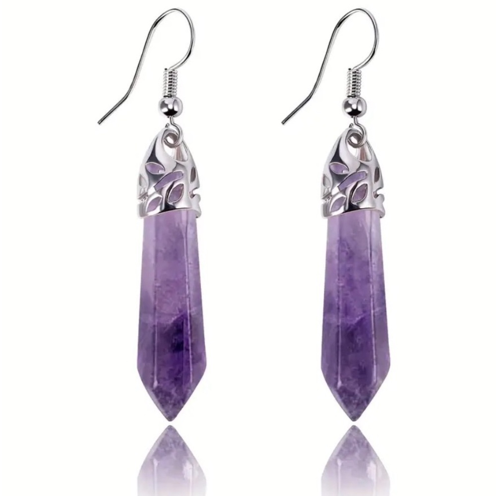 Elegant Amethyst Drop Earrings